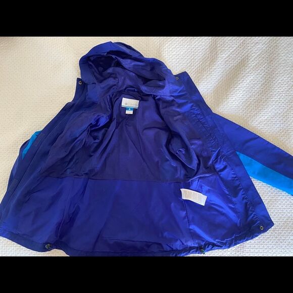 Columbia Omni-Tech Waterproof Jacket Blue Womens S Windbreaker - Picture 8 of 8